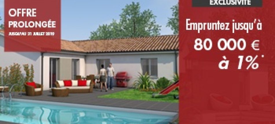 Empruntez 80 000€ à 1% 