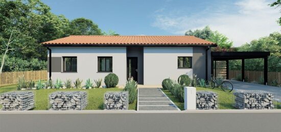 Plan de maison Surface terrain 90 m2 - 4 pièces - 3  chambres -  sans garage 